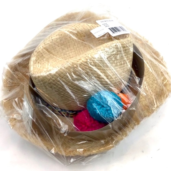 LAST 1 Anthro Shiraleah Sam Panama Pom Pom Hat - Picture 7 of 7